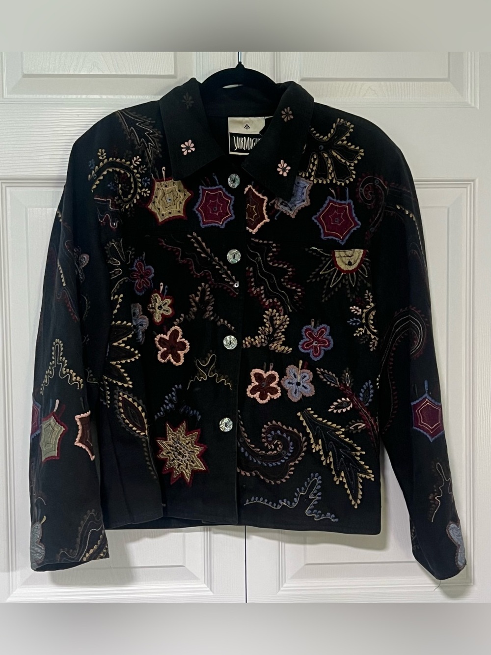 Vintage Yak Magic Floral Embroidered Beaded Jacket